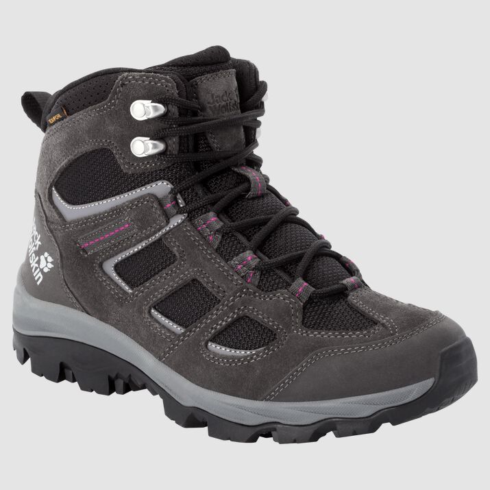 Botas Senderismo Jack Wolfskin Vojo 3 Texapore Mid Mujer Grises Oscuro/Morados Mexico-1578269